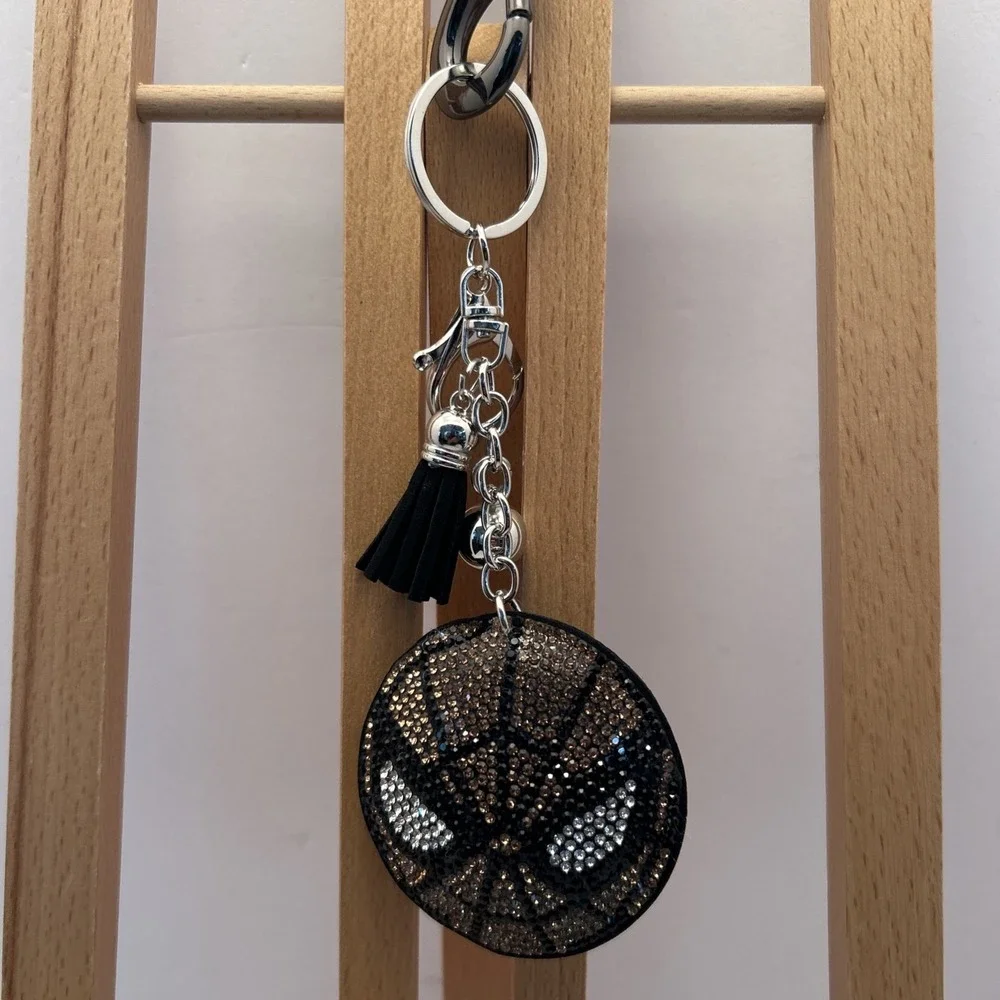 Spiderman Face Bling Bag Charm / Keychain W/ Tassel